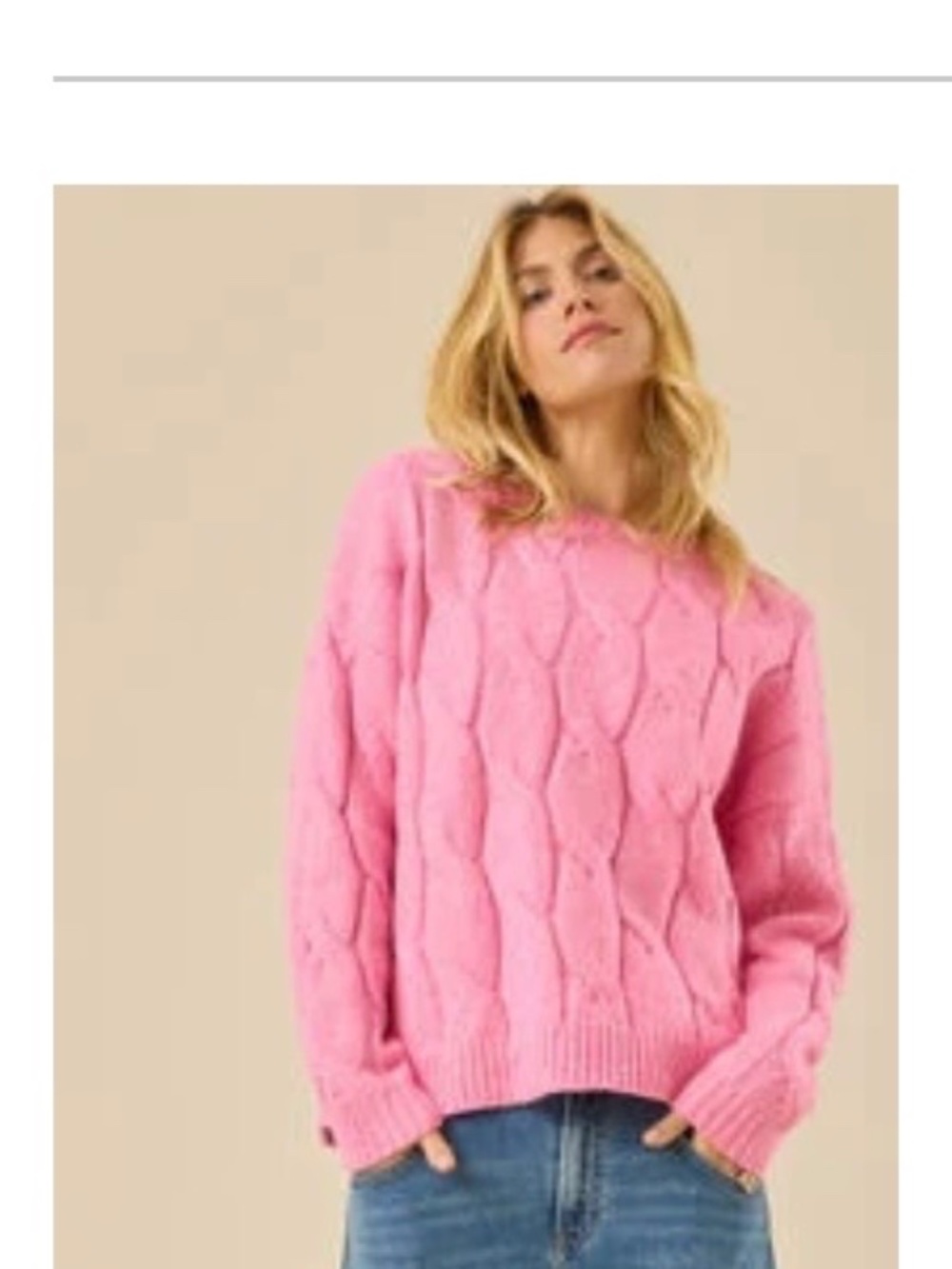 Altar’d State Lizzie Oversized Cable Knit Sweater